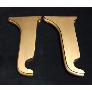 1 Set Hole Wood Rod Holder Curtain Brackets Drapery Hardware pair 11 inch long